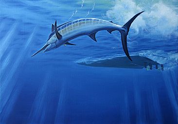 Final Approach - Blue marlin by Setsuo Hamanaka