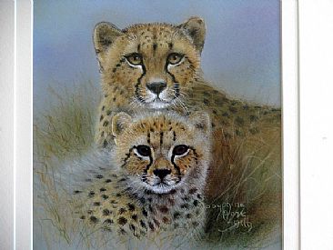 Mother cheetah and cub - big cats by Josephine Smith