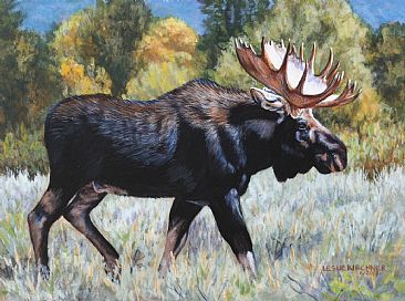 On To Better Things - Moose by Leslie Kirchner