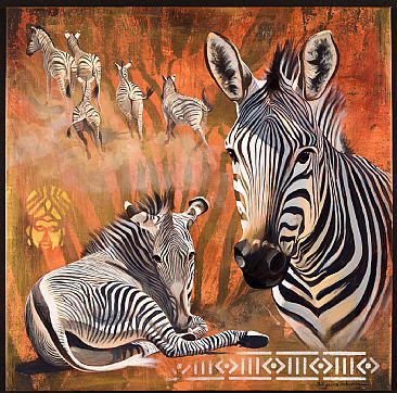 The Family - Zebras by Pollyanna Pickering