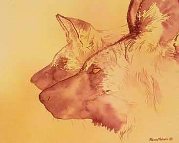 Expressions - Painted Dog (African Wild Dog) by Alison Nicholls