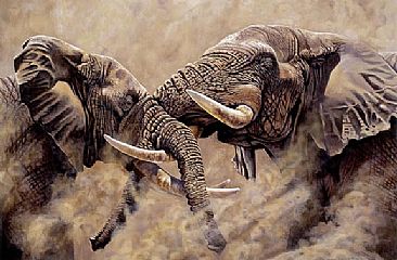 The Challenge - African Wildlife by Peter Blackwell