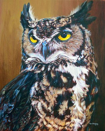 Horned Owl - Owl by Tom Altenburg
