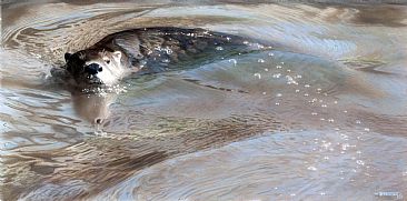River Artist II - Otter by Tim Donovan
