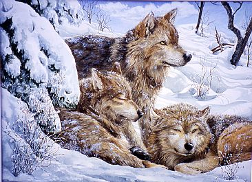 On Watch - Wolves by RoseMarie Condon