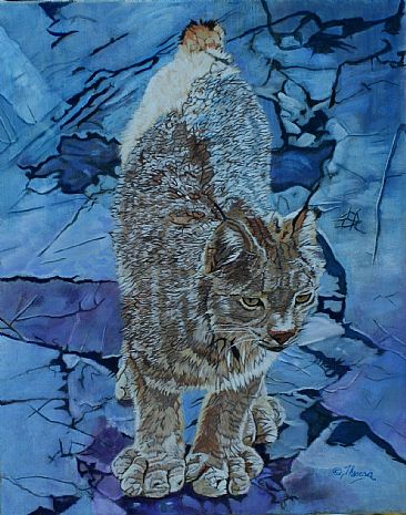 Paws on Crack - Canadian lynx by Theresa Eichler