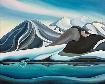 Glacier Patterns on Bylot Island - Arctic Mountains and Glaciers by Linda Dawn Lang