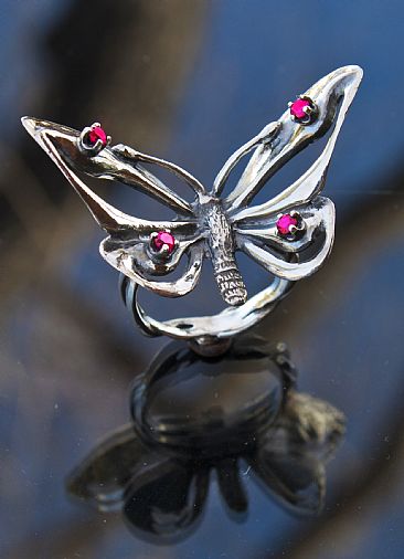 Butterfly ring - Butterfly by Rick Geib