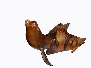 Deadlock - Sea lion and Salmon by Terry Woodall