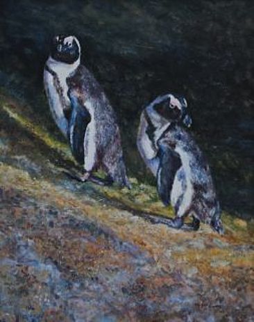 Under Cover - African Black-footed Penguins by Michelle McCune