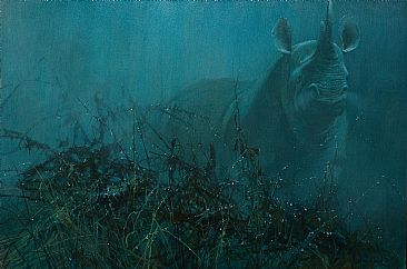 Black Rain - Black Rhino by John Seerey-Lester
