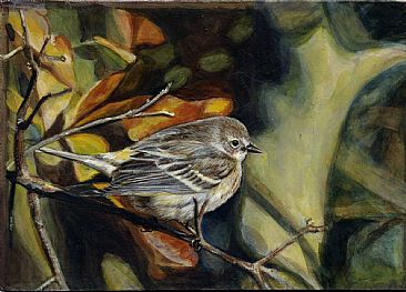 Autumn splender - bird by LaVerne Hill