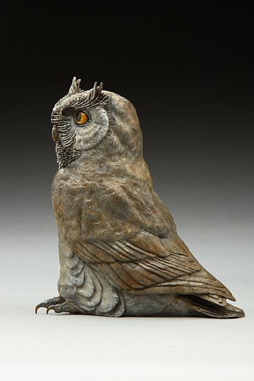 Whispers in the Dark - Eastern Screech Owl by Eva Stanley