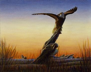 Eagle Totem - Bald Eagle by Kim Middleton