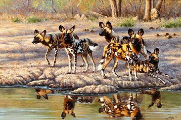 Time To Hunt - wild dogs by Cynthie Fisher