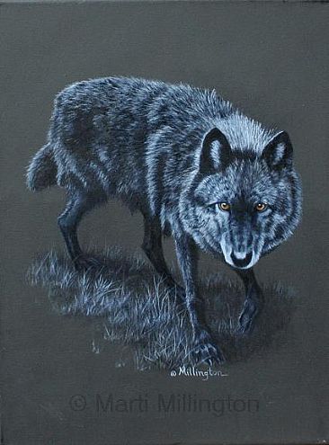 SHADES OF GRAY (GRAY WOLF) - Gray Wolf by Marti Millington