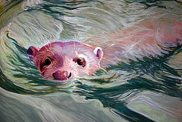 Ariranha - Giant river otter by Kitty Harvill