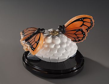 Monarchs Matter - Monarch Butterflies on Zinnia by Ellen Woodbury