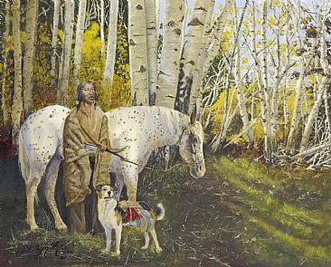 Call of the Wild - Indian in Aspen by Taylor White