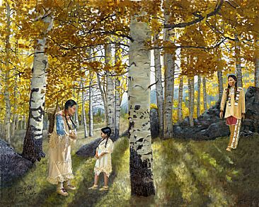 Morning Gold  - Autumn Indians by Taylor White