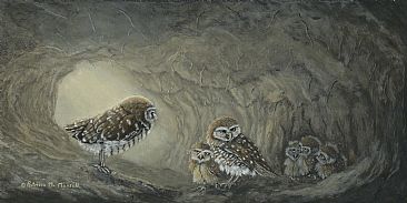 Little Diggers - Burrowing Owls by Patricia Mansell
