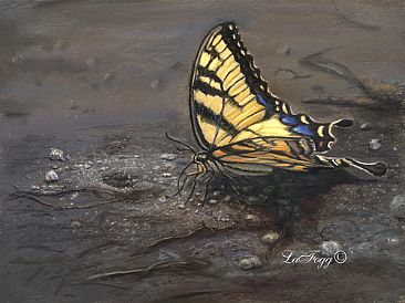 Flying Tiger - Eastern Tiger Swallowtail by Deborah LaFogg-Docherty