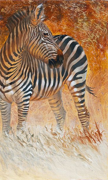 Serengeti Sunset - Plains Zebra by Kathryn Weisberg