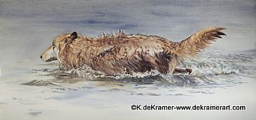 The Crossing - wolf '06 - Female Alpha Wolf by Karyn deKramer