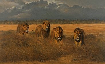 Bachelors Boys - Four Walking Lion by Peter Gray