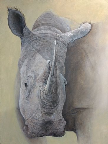 'Nguvu' - SOLD - Rhino by Paula Wiegmink