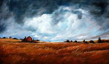 Silver Lining - Pastoral setting of an old farm near Georgian Bay, Ontario by Rosemarie Armstrong