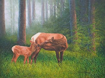A Tender Moment - wildlife by Patricia Banks
