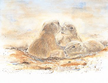 The Secret - Black-Tailed Prairie Dog Pups by Judy Studwell