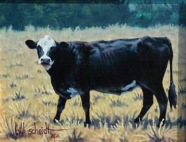 Black Baldy - Cow by Bill Scheidt