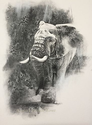 Goliath Walks - African Elephant by Karen Laurence-Rowe