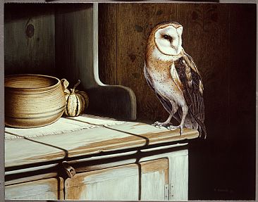 Night Visitor - Barn Owl by Ron Orlando