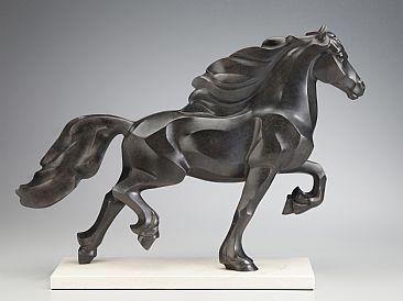 Friesian Fantasy - Friesian horse by  Rosetta