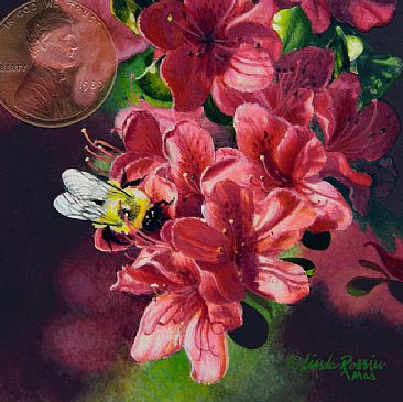 Bee Buffet (Sold) - Bumblebee by Linda Rossin