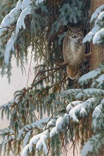 The Retreat - Owl by Guy Coheleach