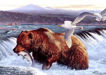 Lord of the Rapids - Alaskan Brown Bear by Robert Kray