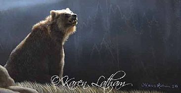 Catching the Scent - Grizzly by Karen Latham