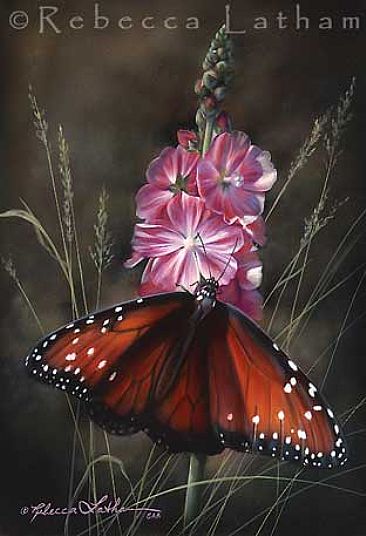 Summer Blossoms - Queen Butterfly - Queen Butterfly by Rebecca Latham