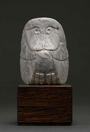 Soapstone Owl #18 - Owl by Clarence Cameron