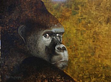 Stare Down - Gorilla by Betsy Popp