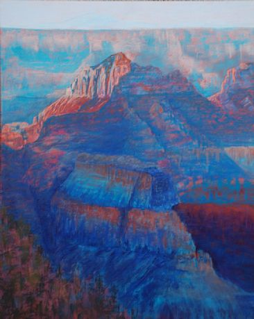A Grand View - SOLD - Grand Canyon Landscape by Betsy Popp