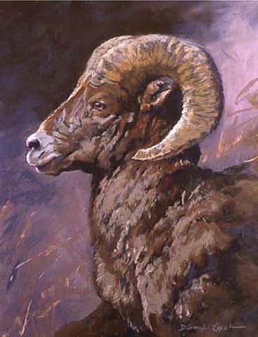 On the Move - Big horn sheep by Deb Gengler-Copple