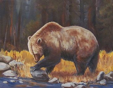 Yellowstone Griz - Grizzly Bear by Kitty Whitehouse